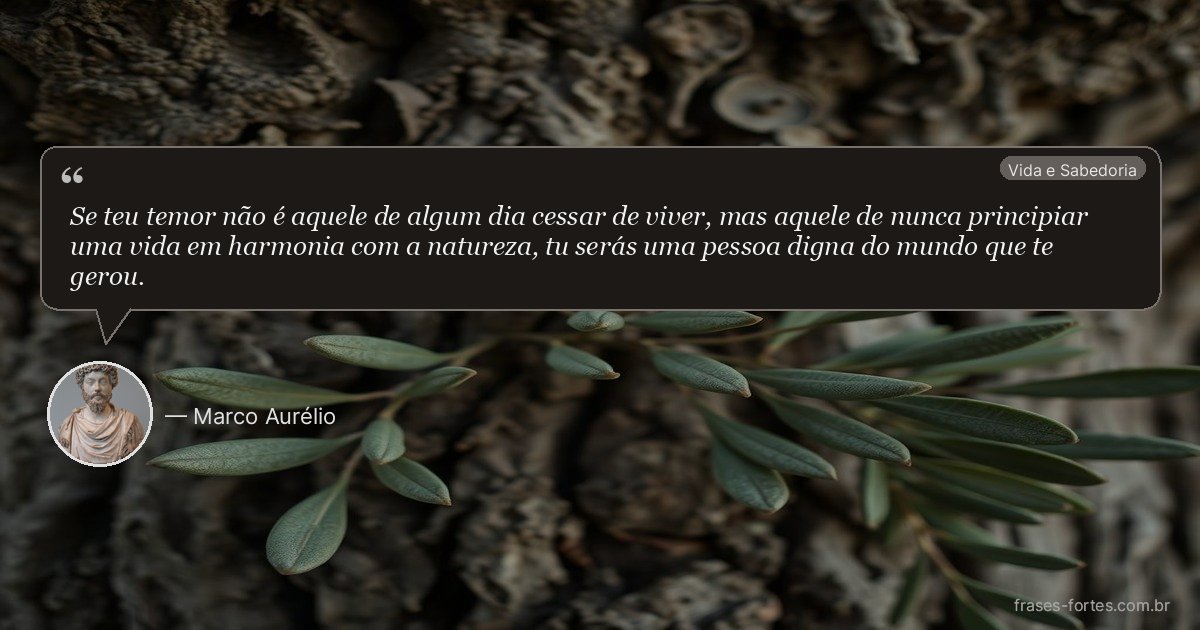Frase de Marco Aurélio
