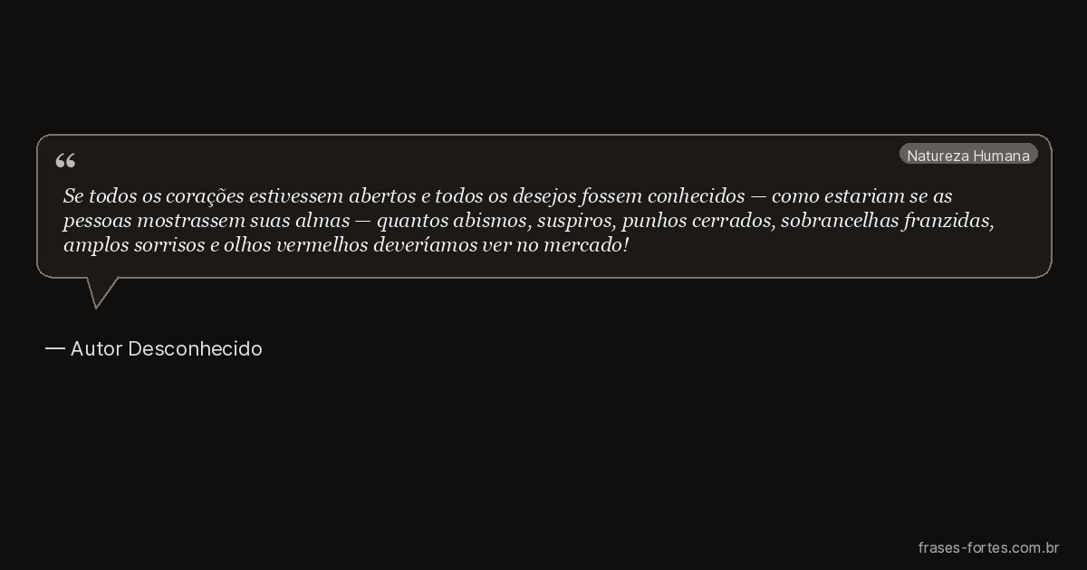 Frase de Autor Desconhecido