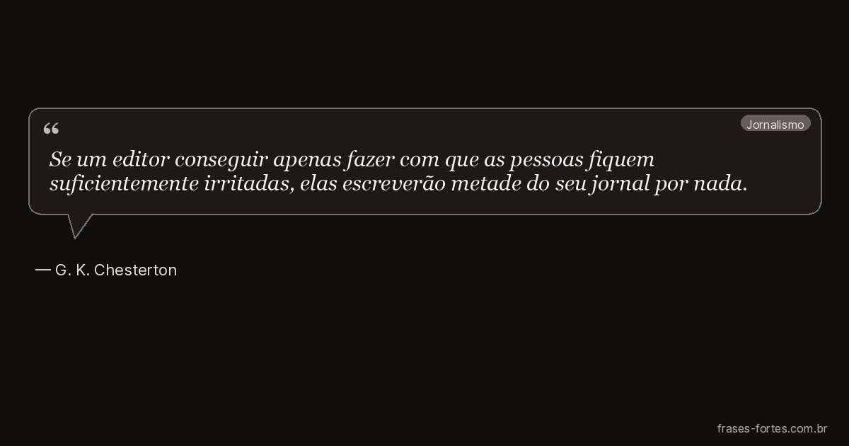 Frase de G. K. Chesterton