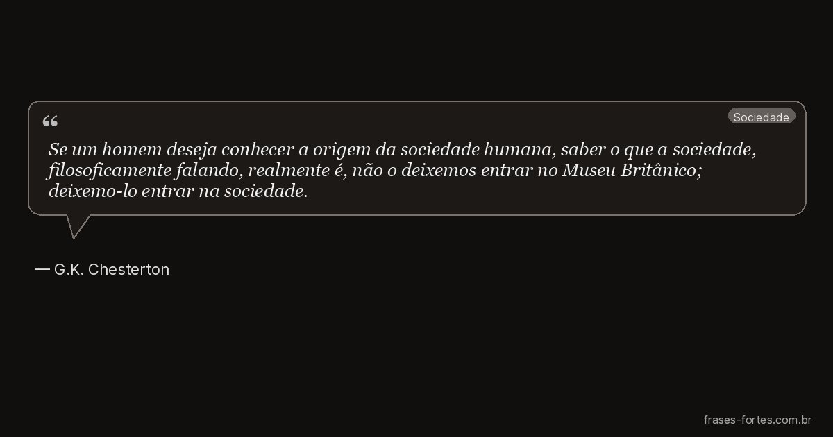 Frase de G.K. Chesterton