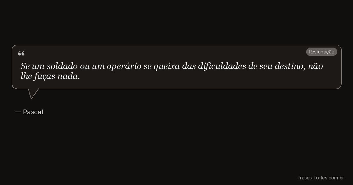 Frase de Pascal