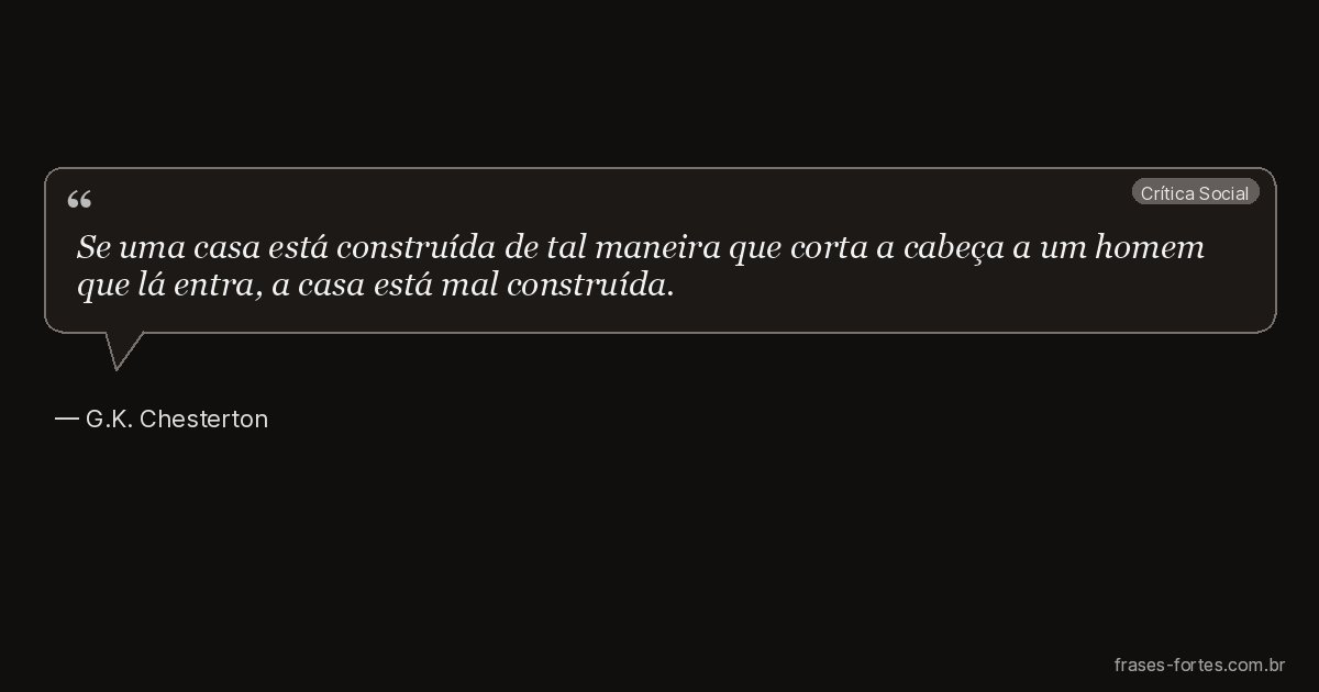 Frase de G.K. Chesterton