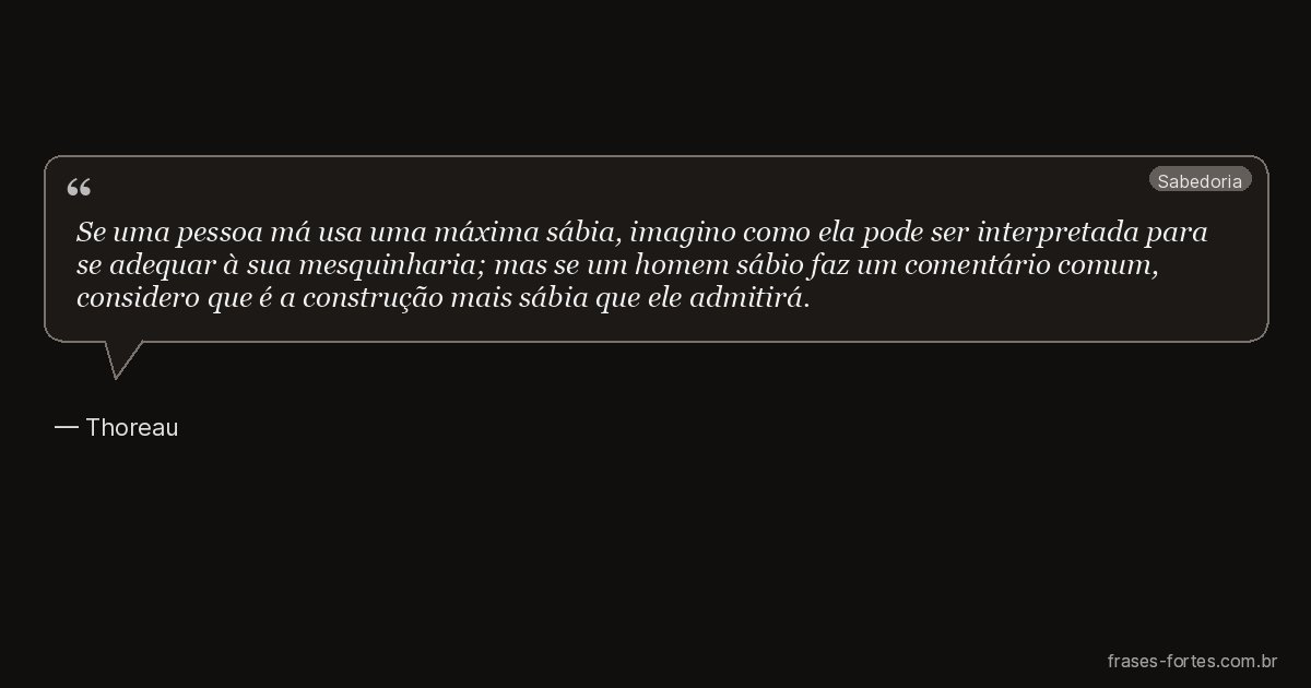Frase de Thoreau