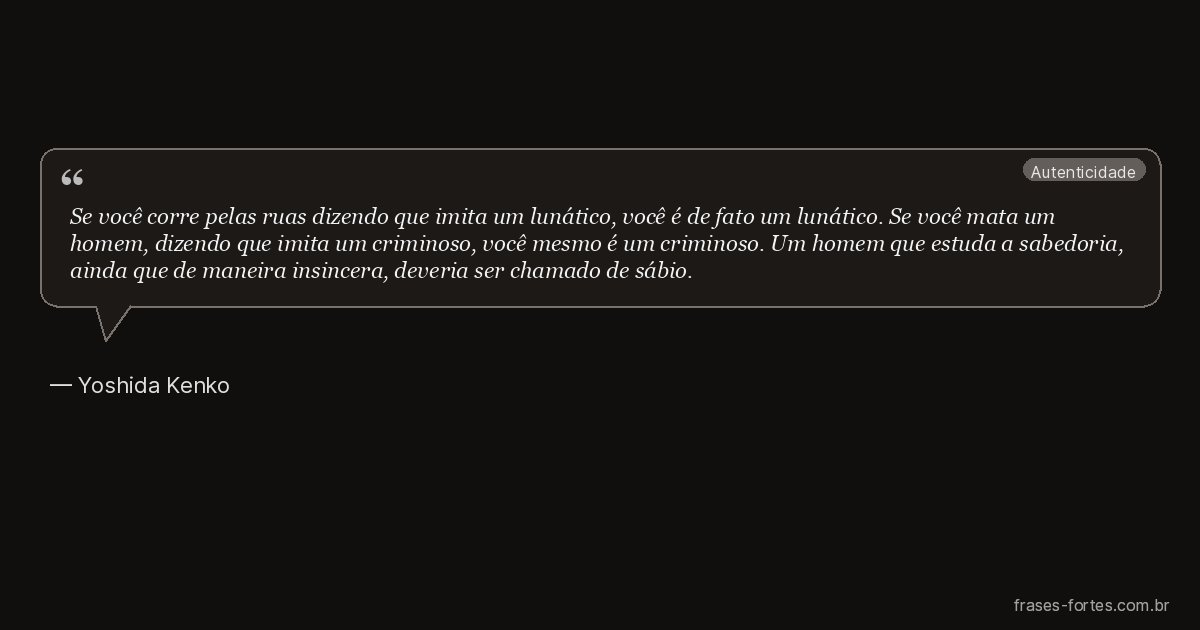 Frase de Yoshida Kenko