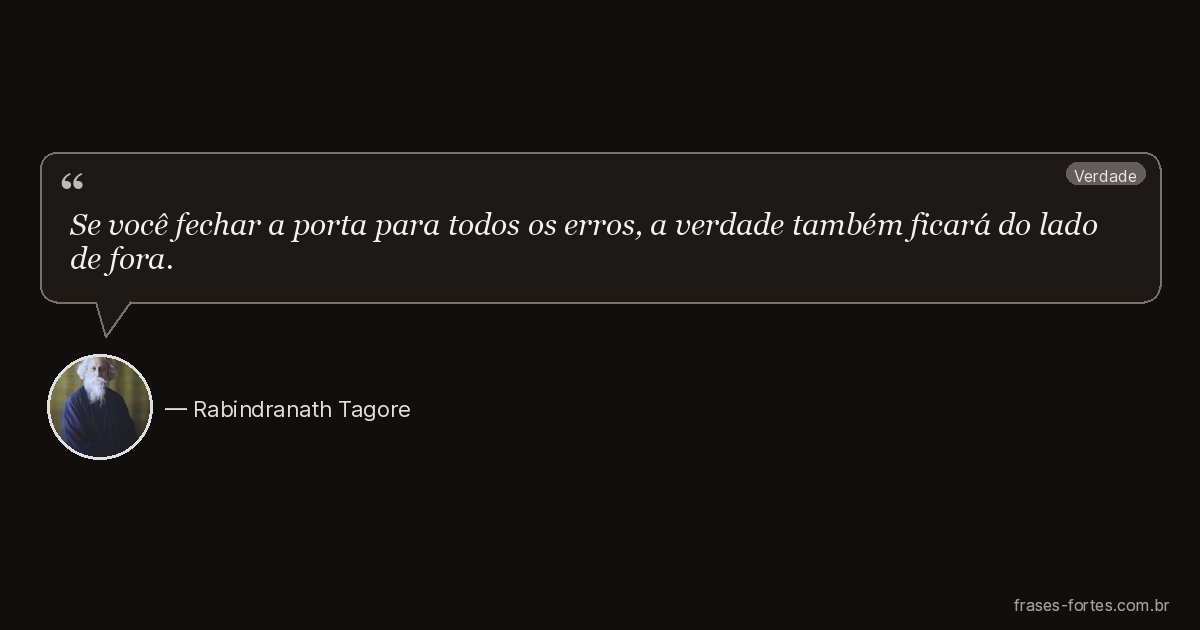 Frase de Rabindranath Tagore