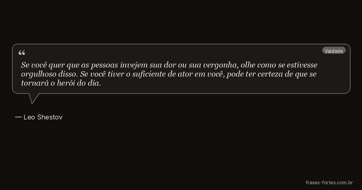 Frase de Leo Shestov