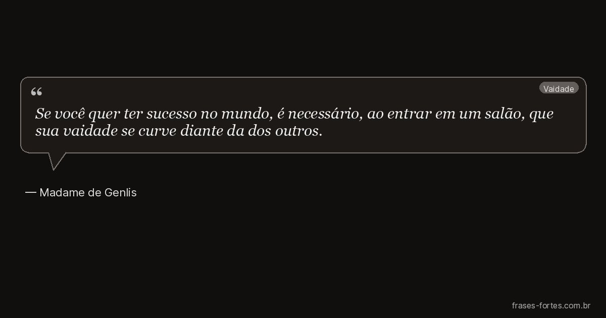 Frase de Madame de Genlis