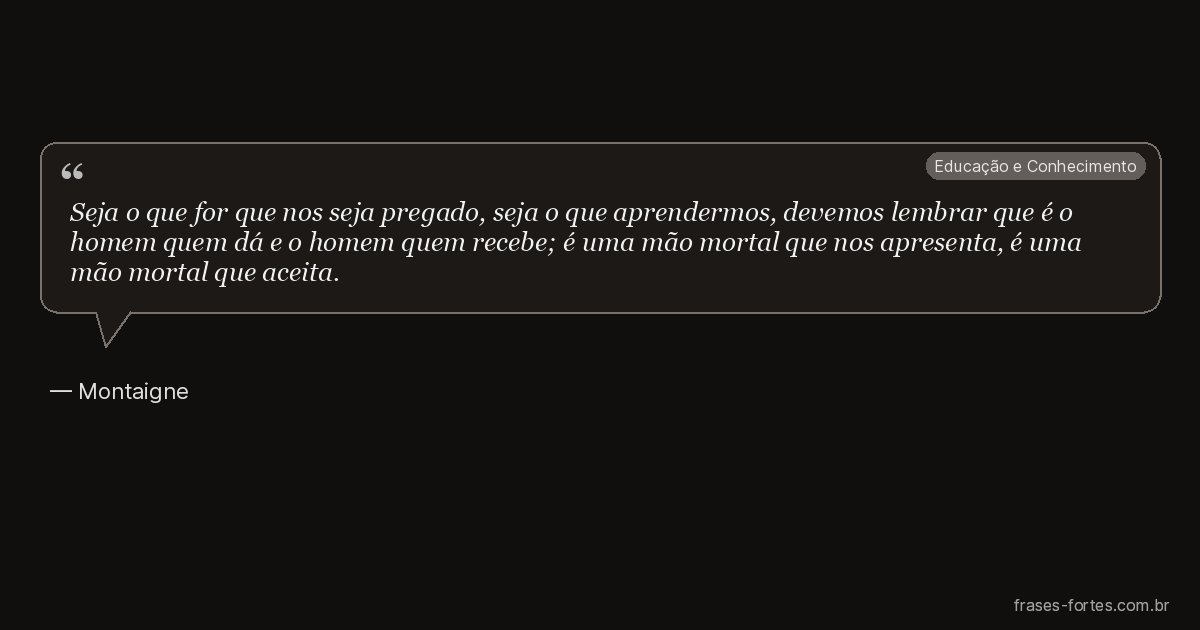 Frase de Montaigne