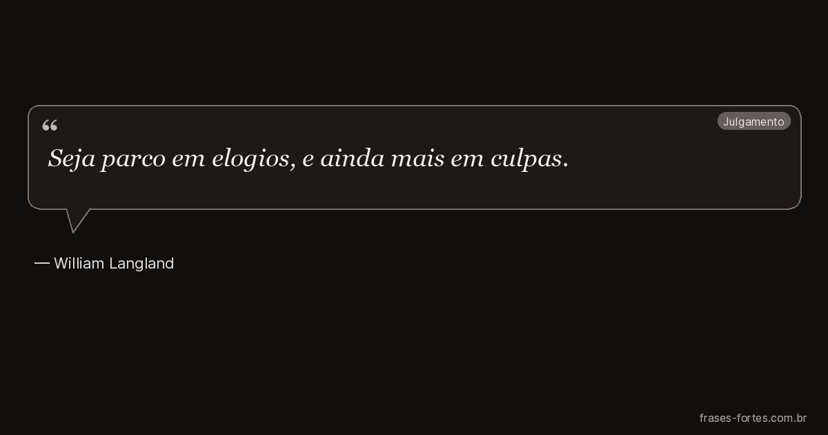 Frase de William Langland