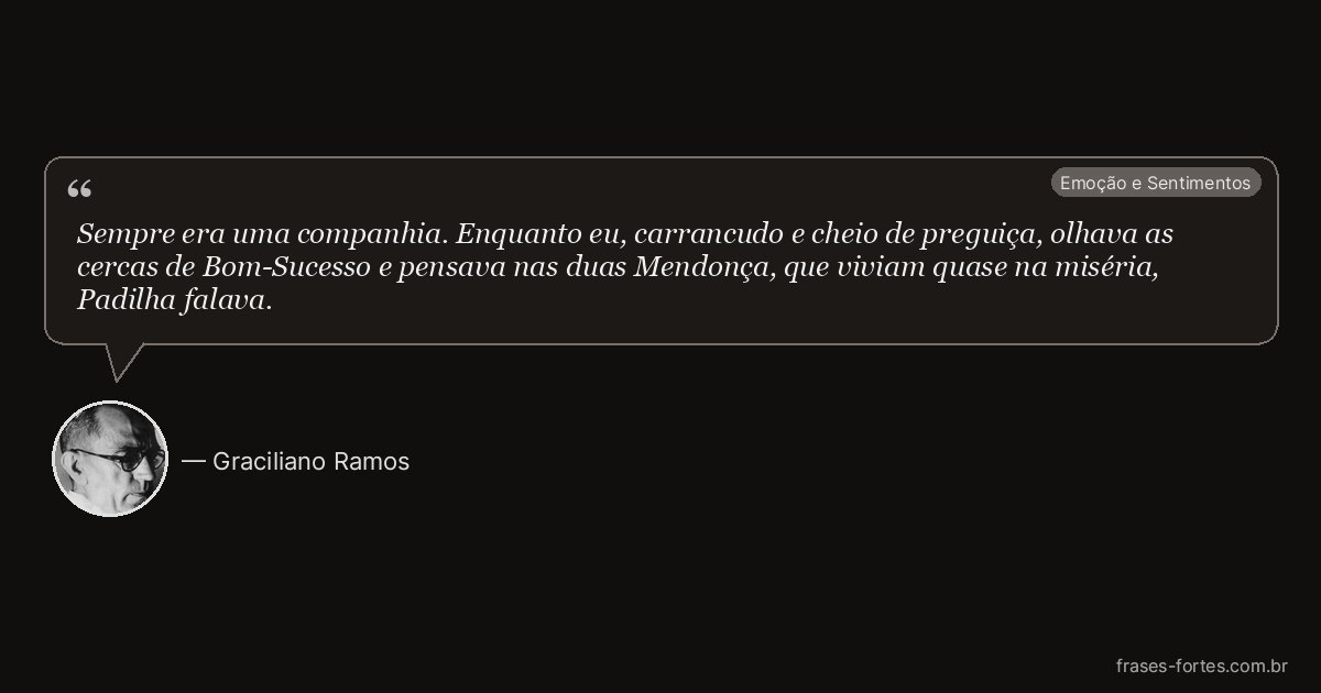 Frase de Graciliano Ramos
