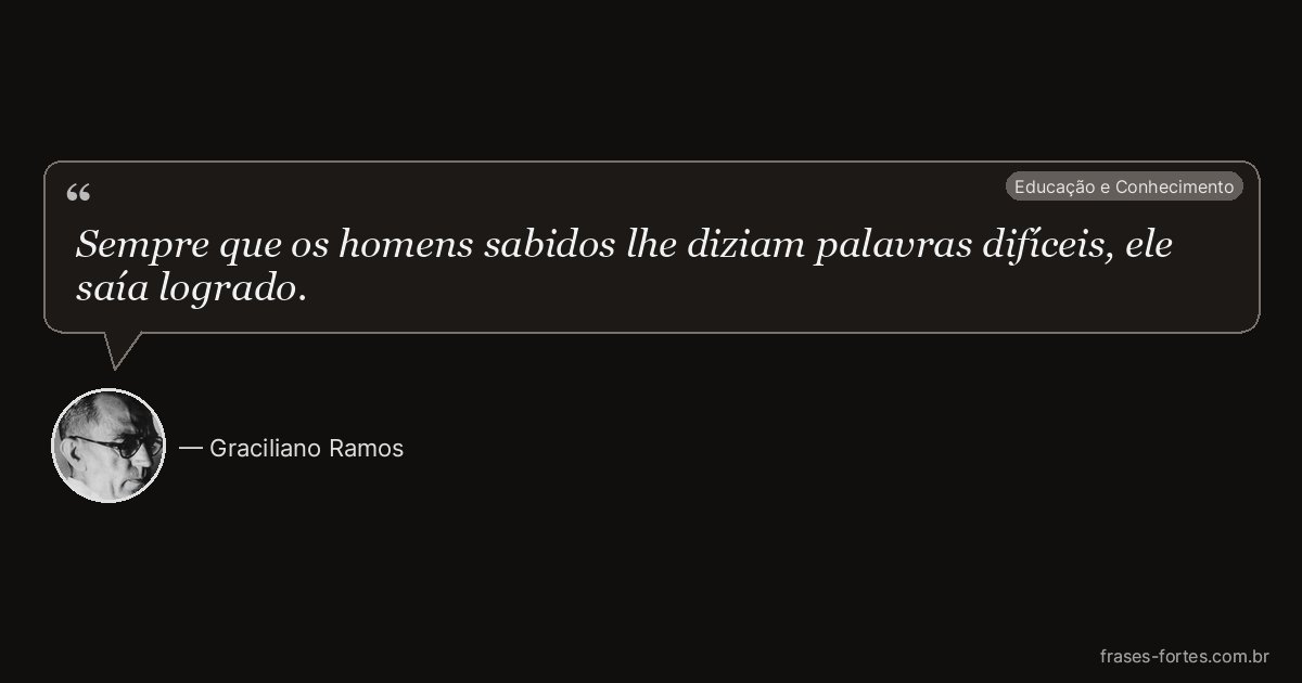 Frase de Graciliano Ramos
