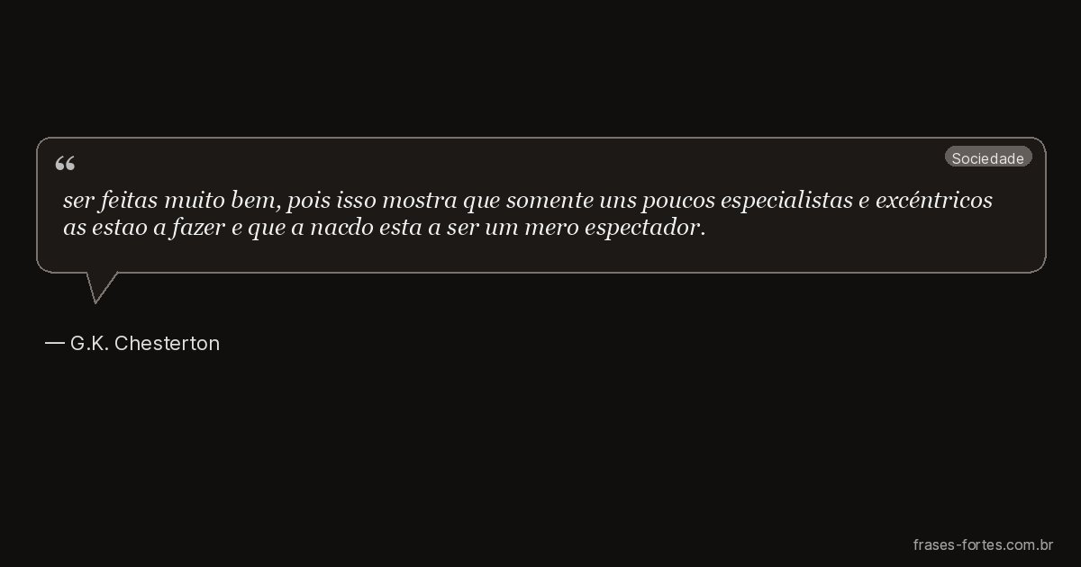 Frase de G.K. Chesterton