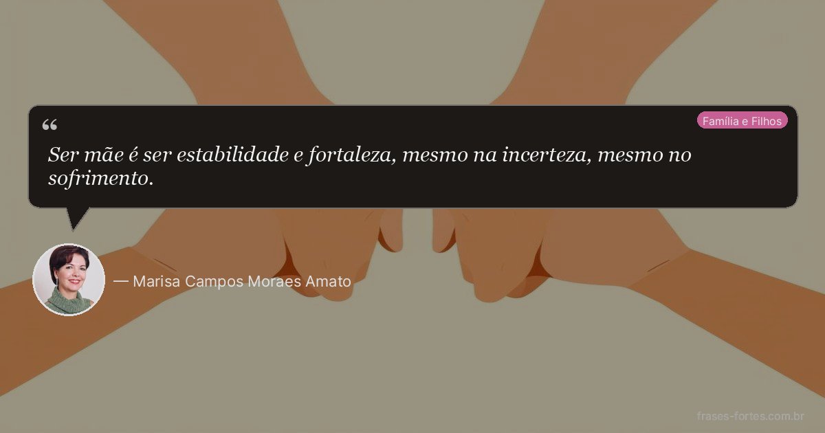 Frase de Marisa Campos Moraes Amato