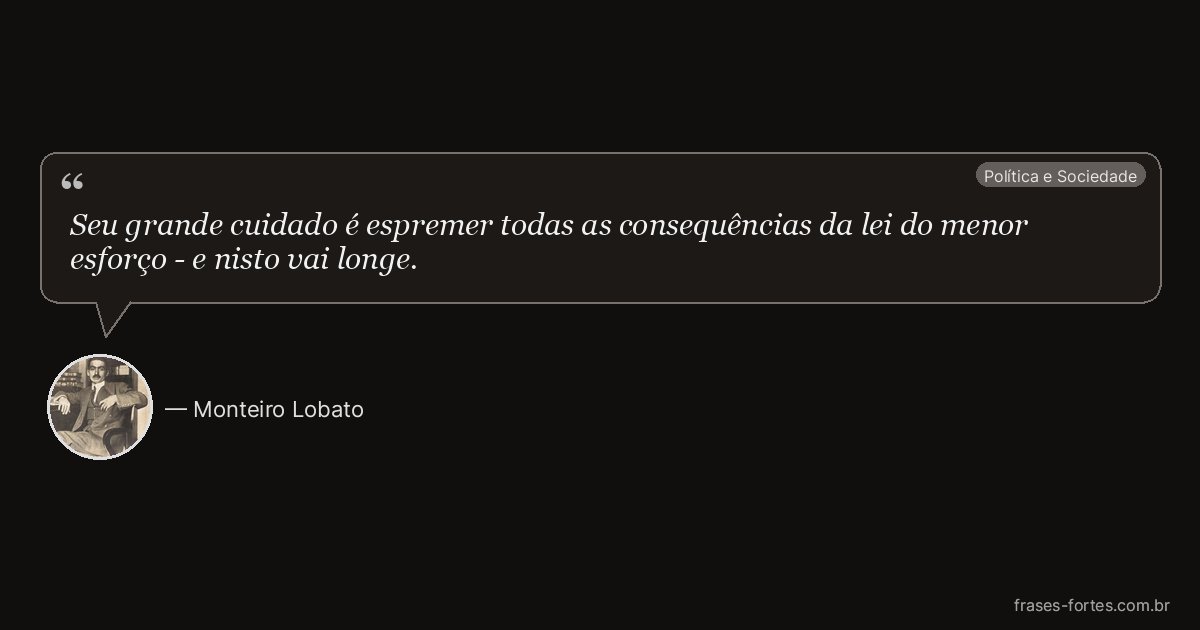 Frase de Monteiro Lobato