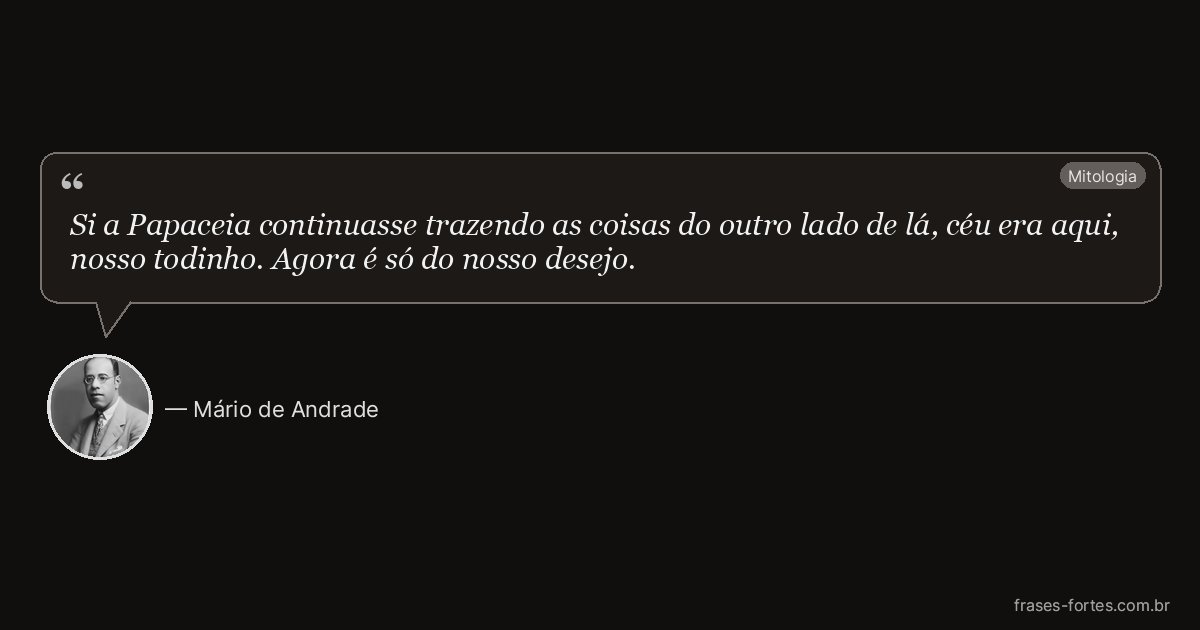 Frase de Mário de Andrade