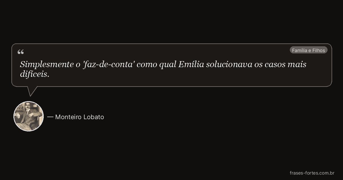Frase de Monteiro Lobato