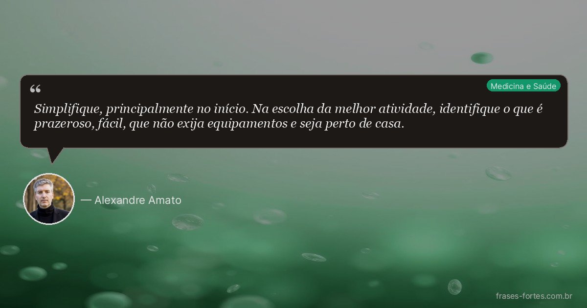Frase de Alexandre Amato