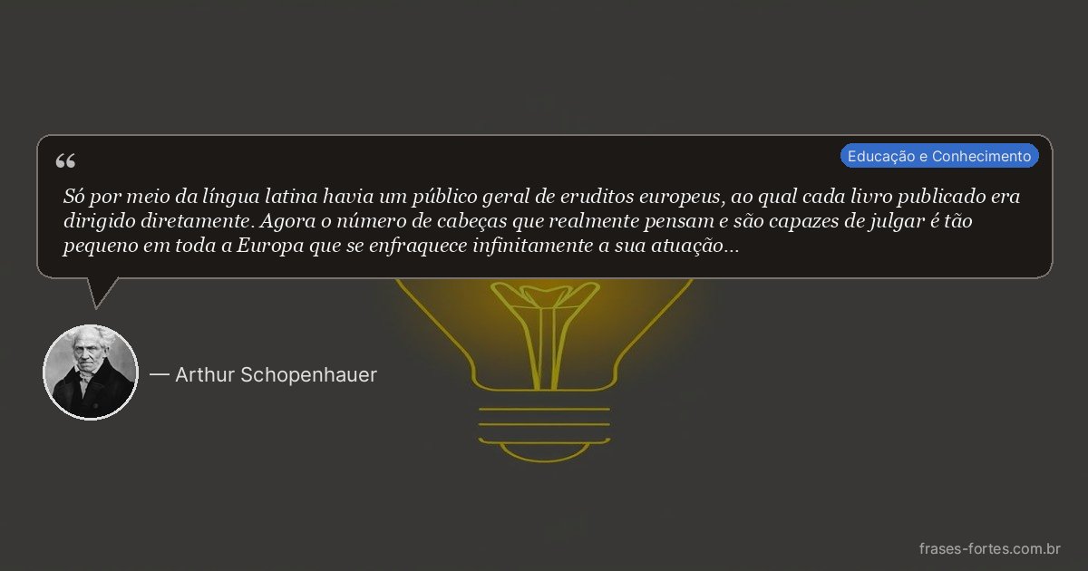 Frase de Arthur Schopenhauer