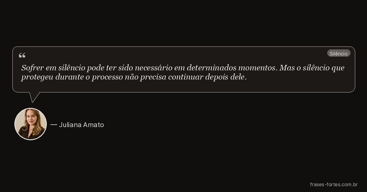 Frase de Juliana Amato