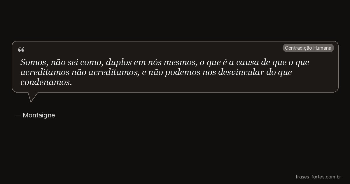 Frase de Montaigne