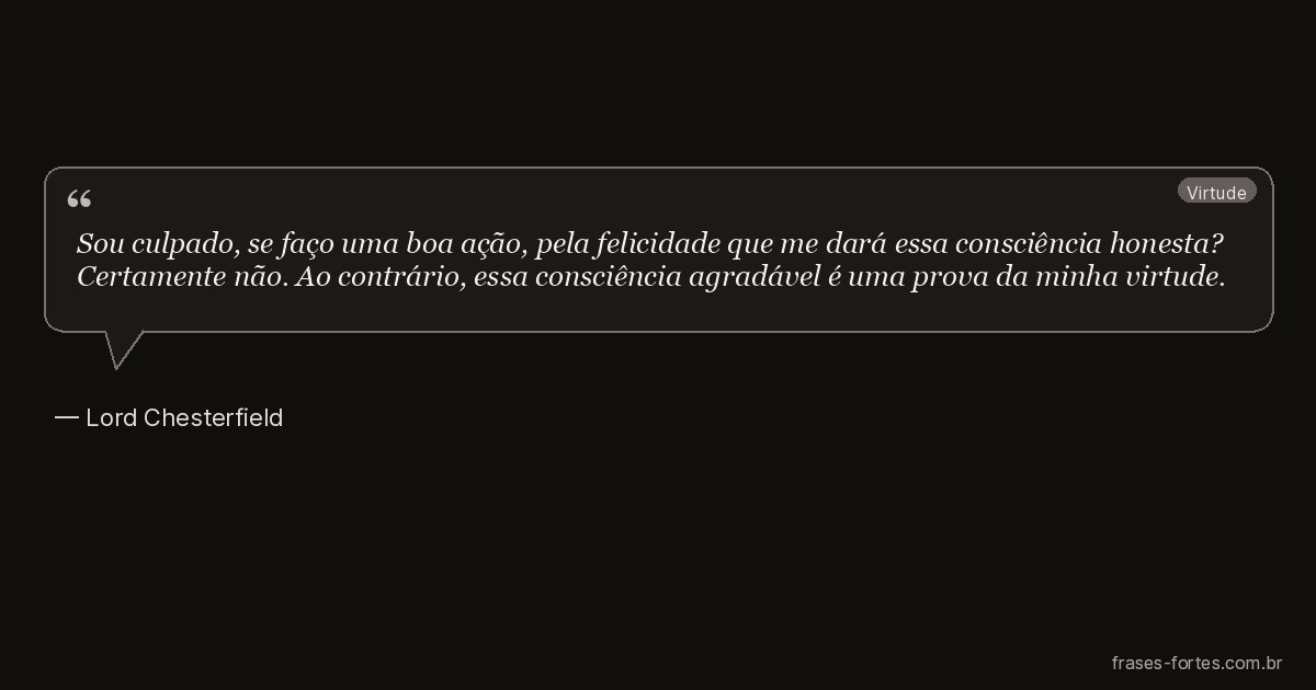 Frase de Lord Chesterfield