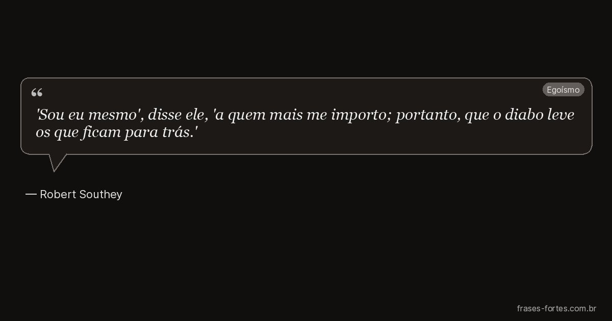 Frase de Robert Southey