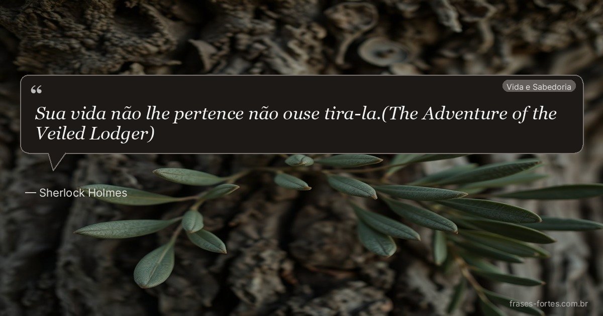 Frase de Sherlock Holmes