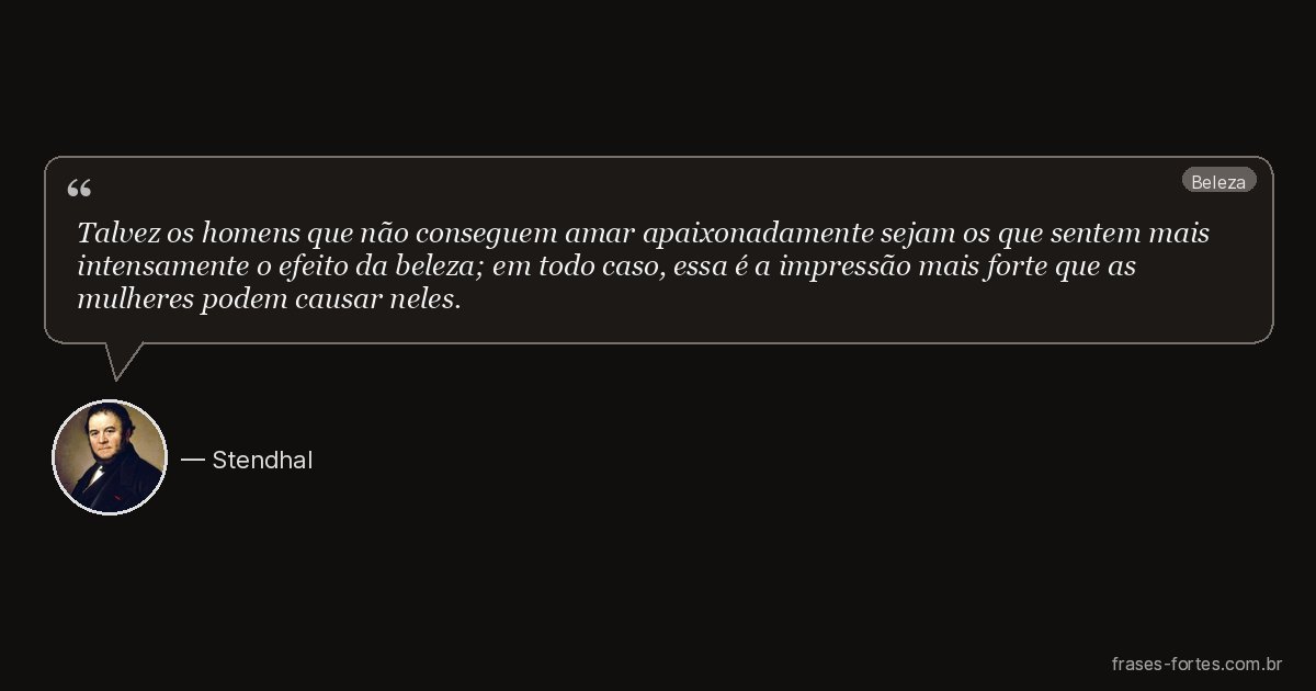 Frase de Stendhal