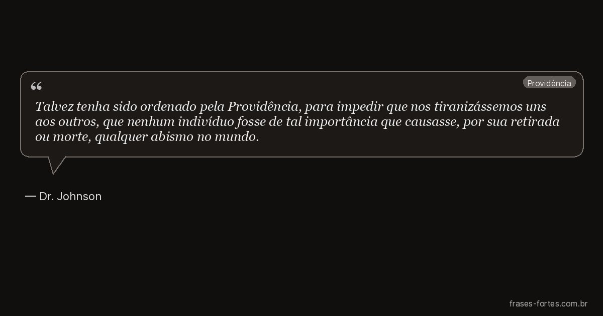 Frase de Dr. Johnson