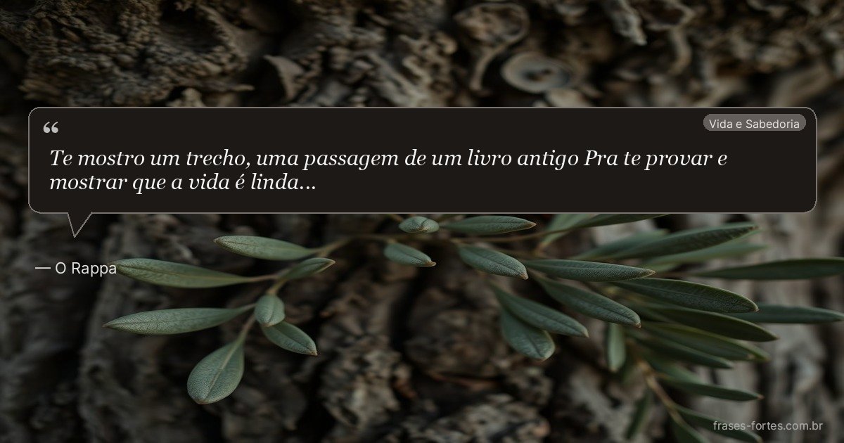 Frase de O Rappa