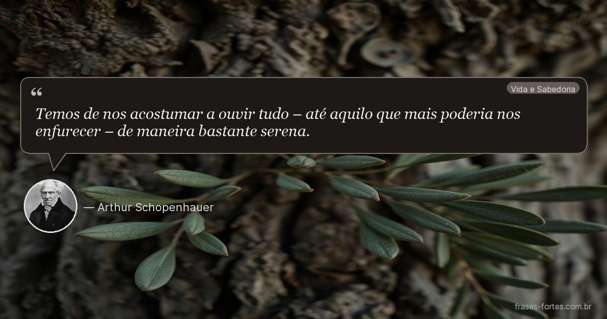 Frase de Arthur Schopenhauer