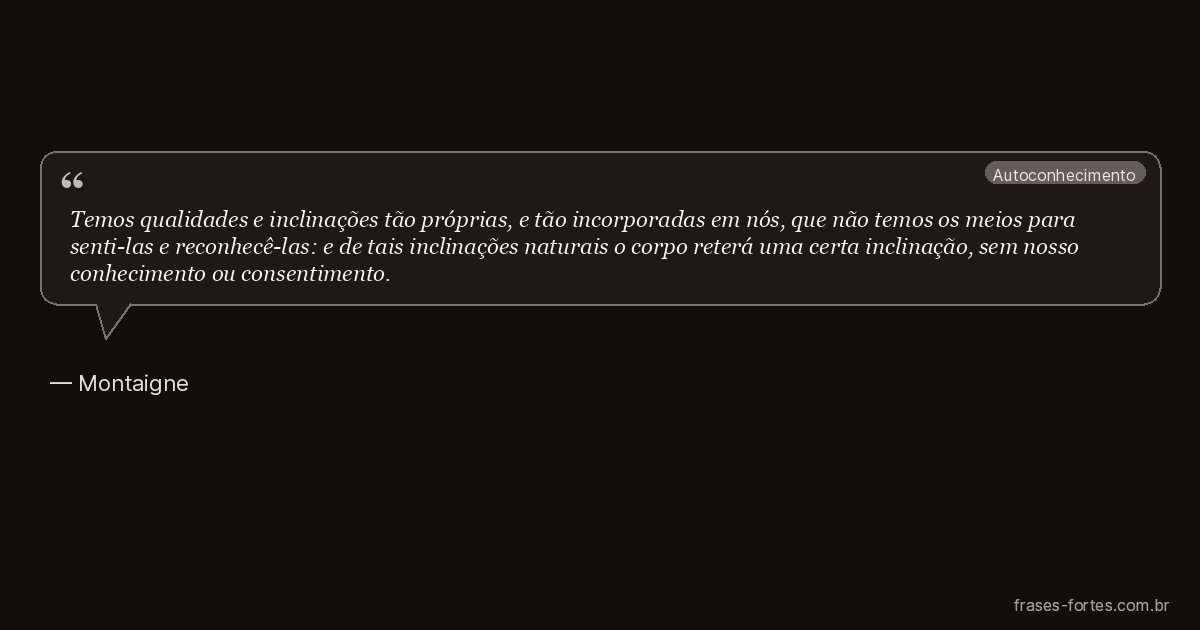 Frase de Montaigne
