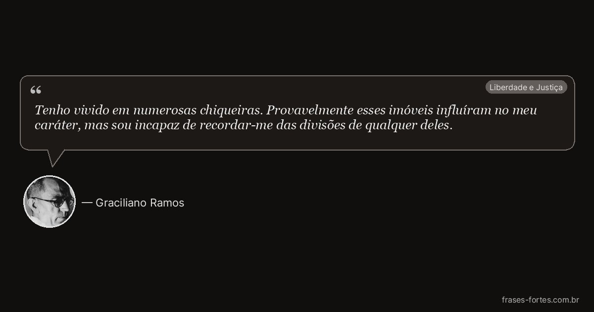 Frase de Graciliano Ramos