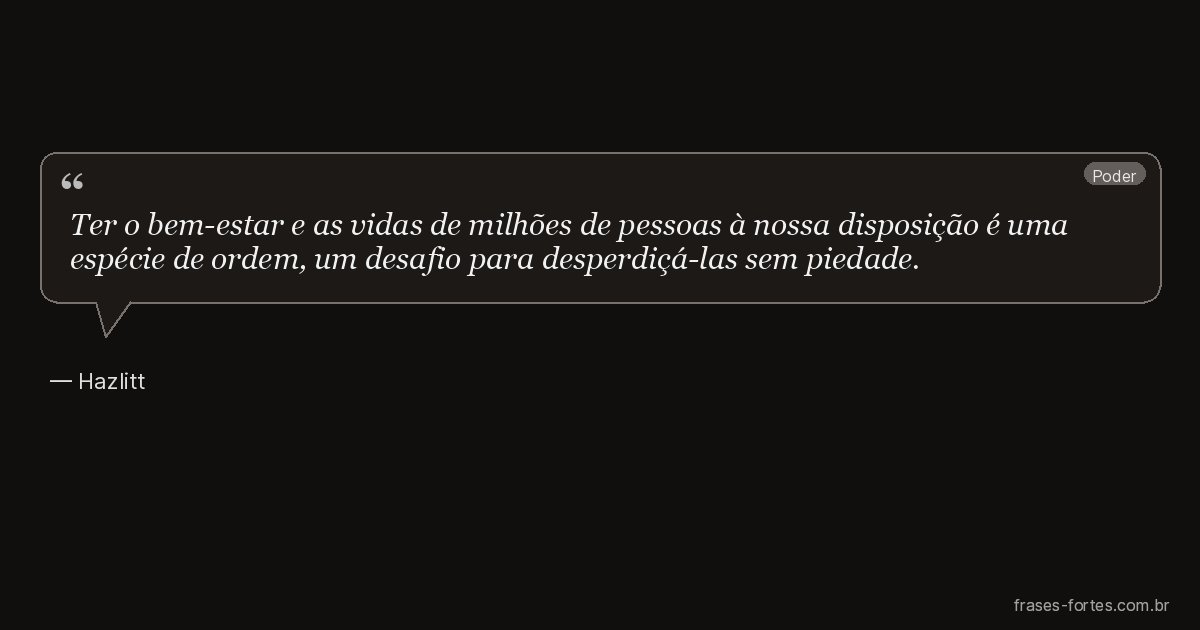 Frase de Hazlitt