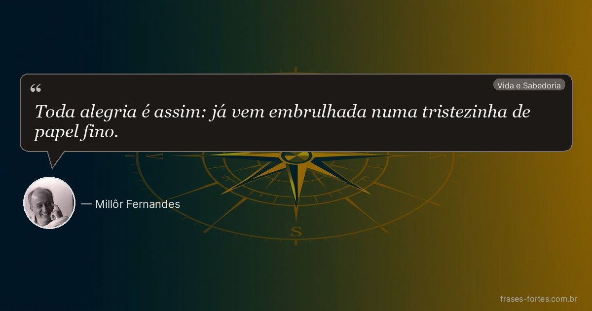 Frase de Millôr Fernandes