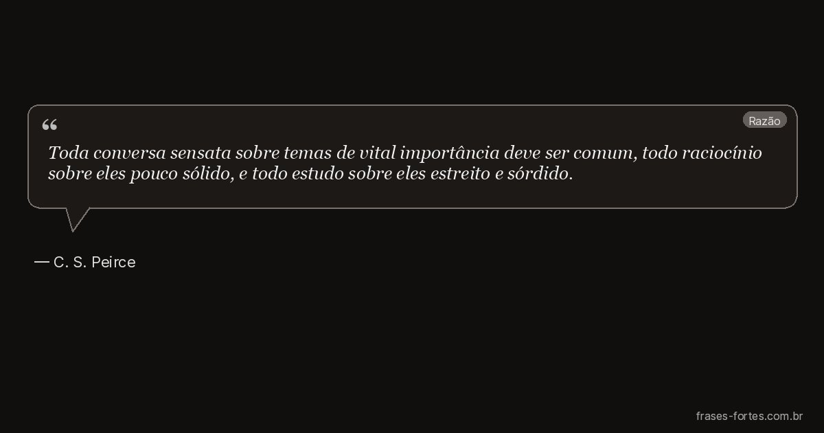 Frase de C. S. Peirce