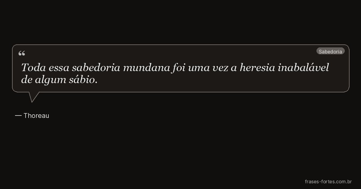 Frase de Thoreau