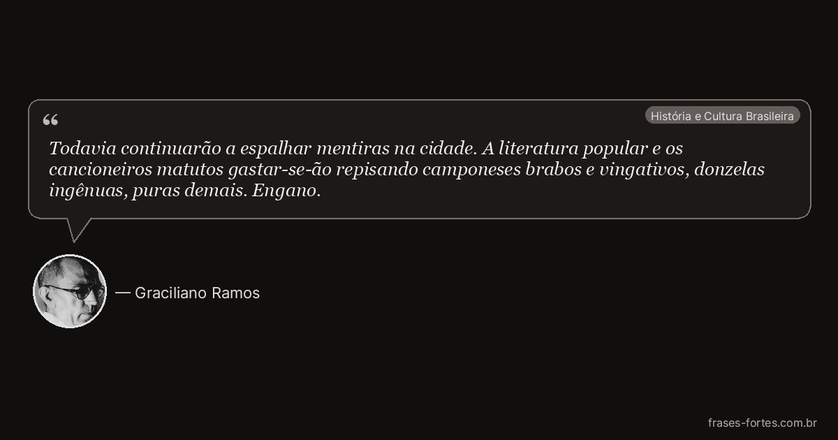 Frase de Graciliano Ramos