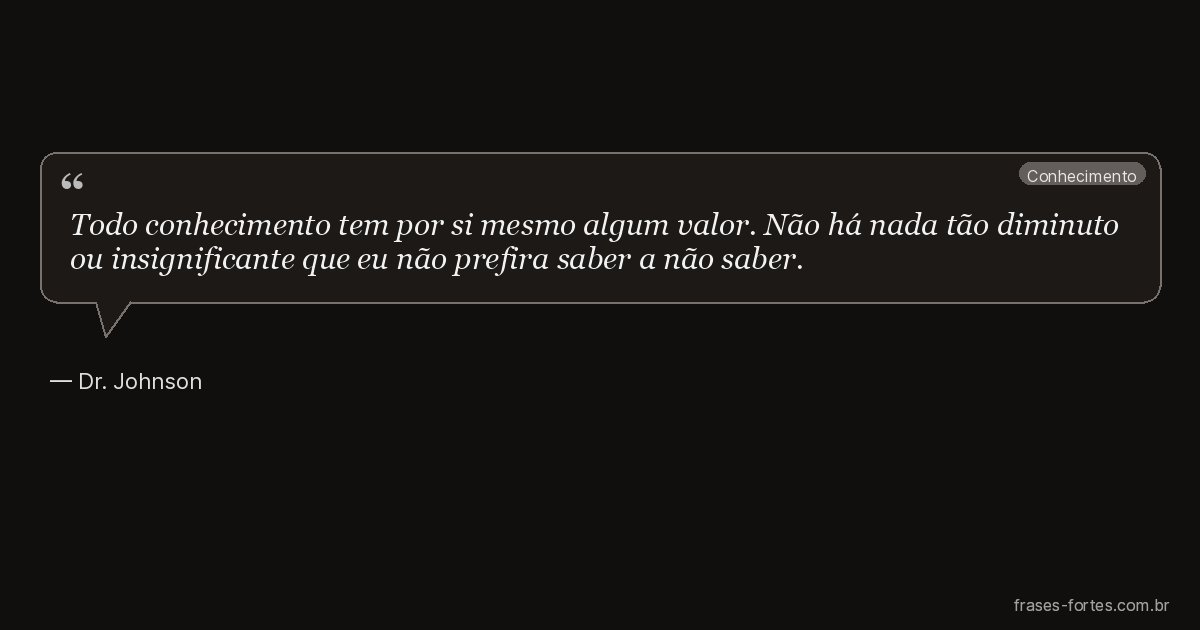 Frase de Dr. Johnson