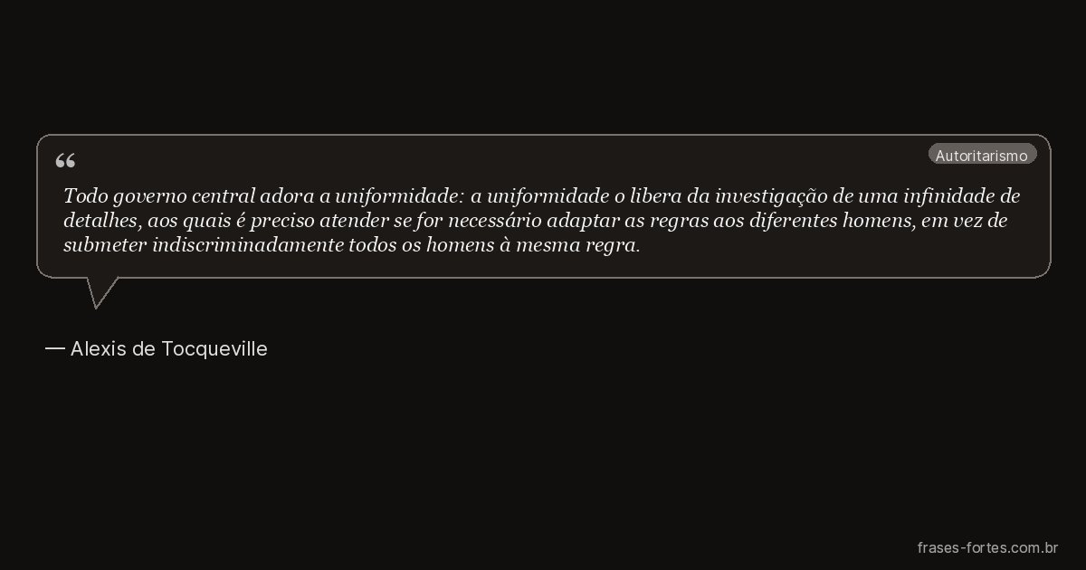 Frase de Alexis de Tocqueville