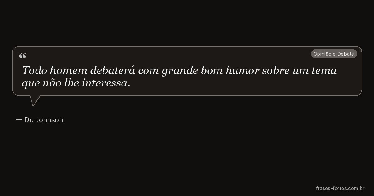 Frase de Dr. Johnson