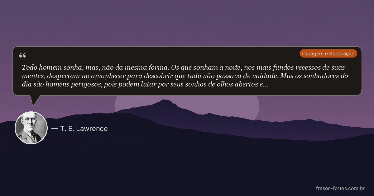 Frase de T. E. Lawrence