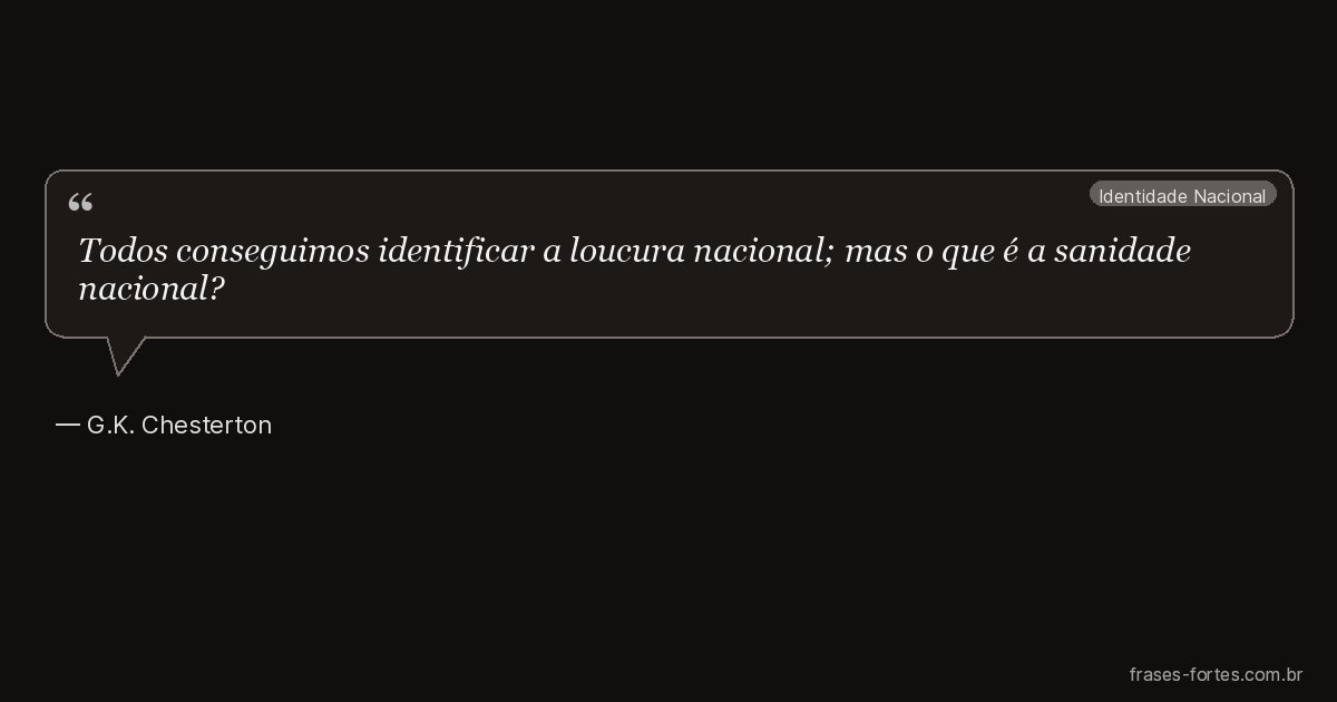 Frase de G.K. Chesterton