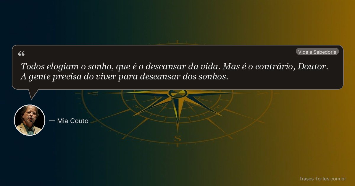 Frase de Mia Couto