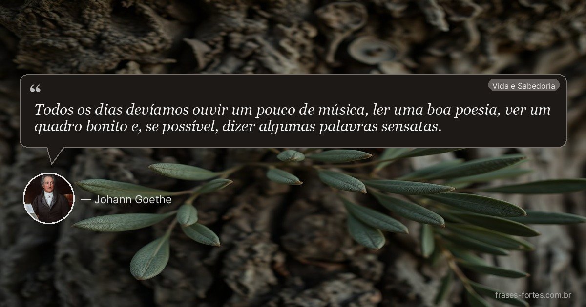 Frase de Johann Goethe