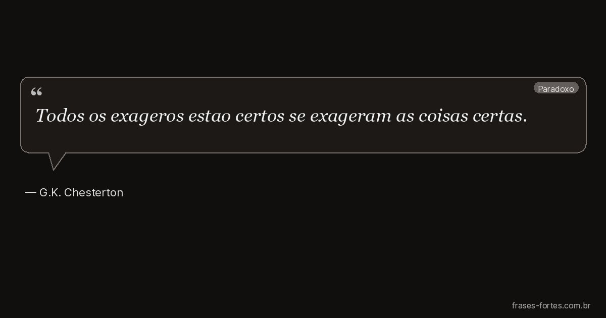 Frase de G.K. Chesterton