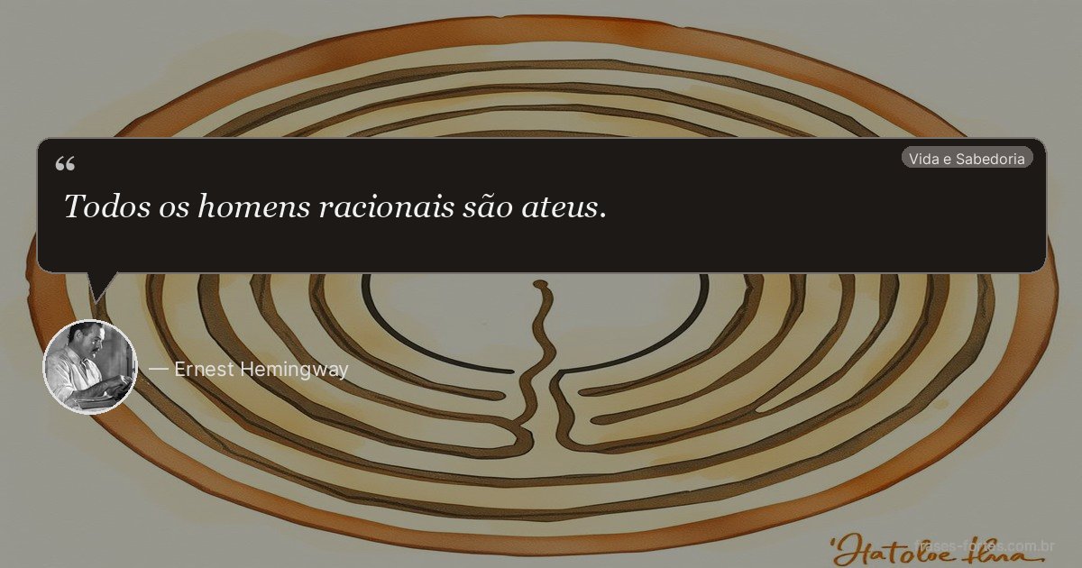 Frase de Ernest Hemingway