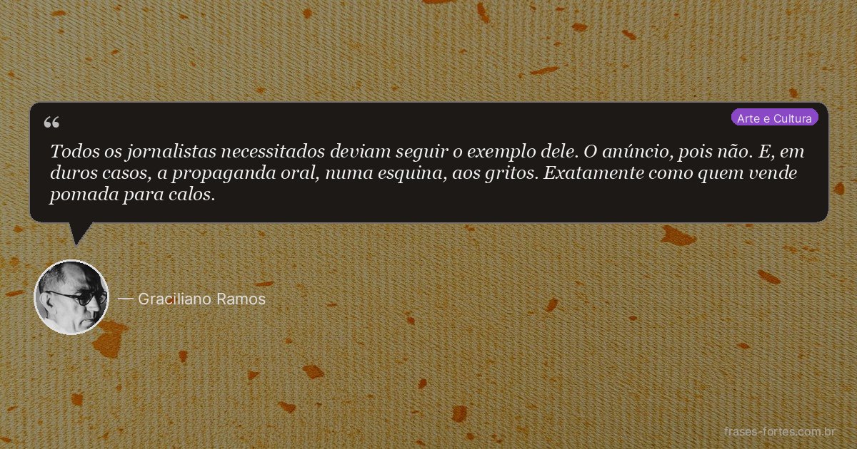 Frase de Graciliano Ramos