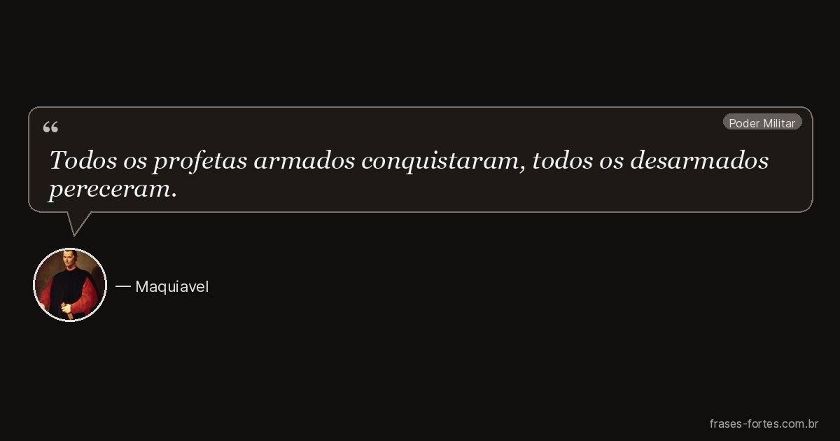Frase de Maquiavel