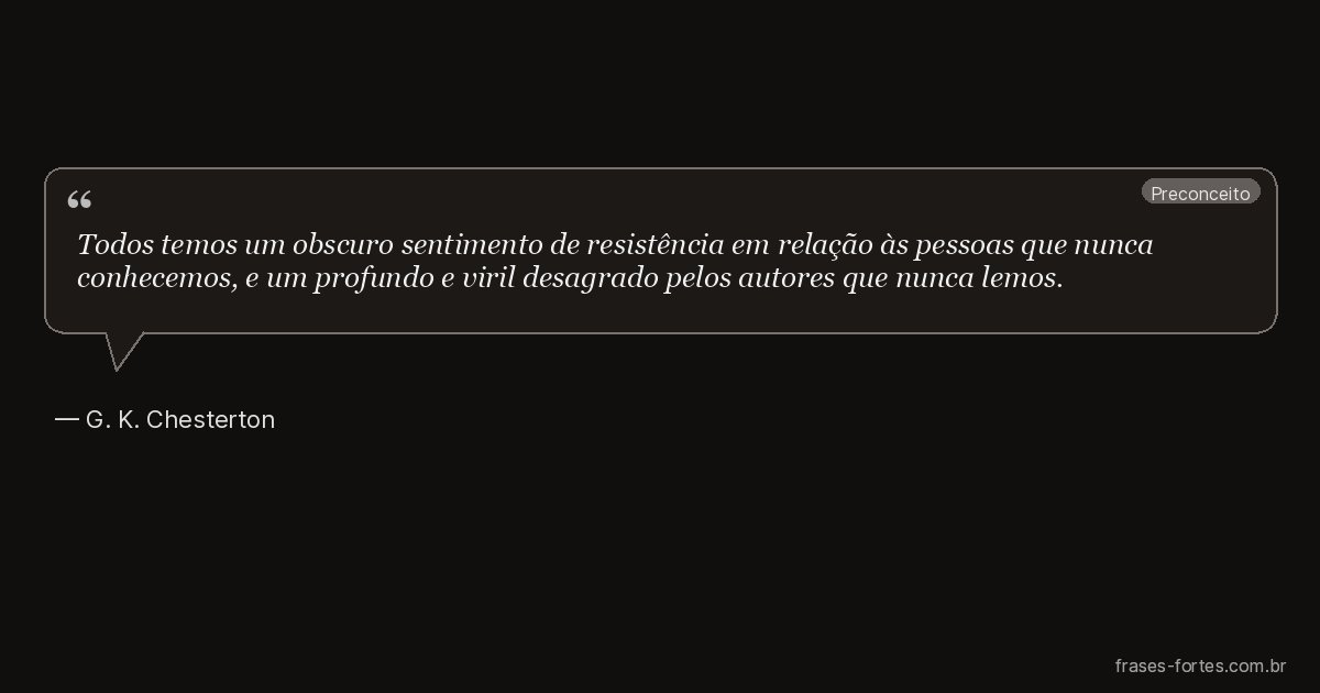 Frase de G. K. Chesterton